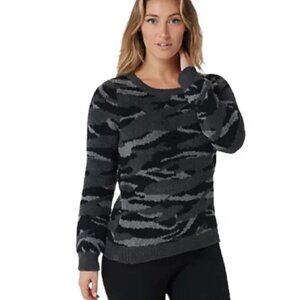Barefoot Dreams Camo Cozy Chic Pullover Sweater S